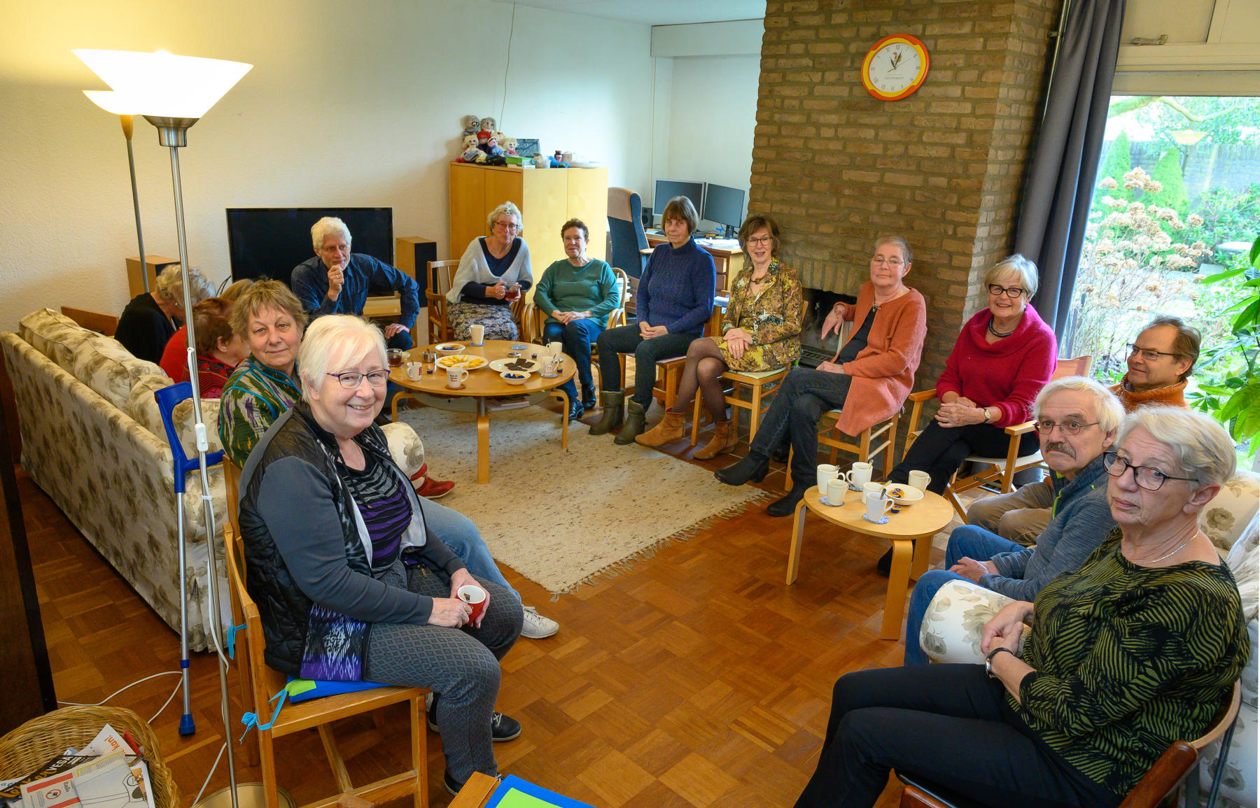 Koffieochtend op 9 januari 2019 bij Janna en Piet Matthijsen.                         Foto: Richard Mouw.